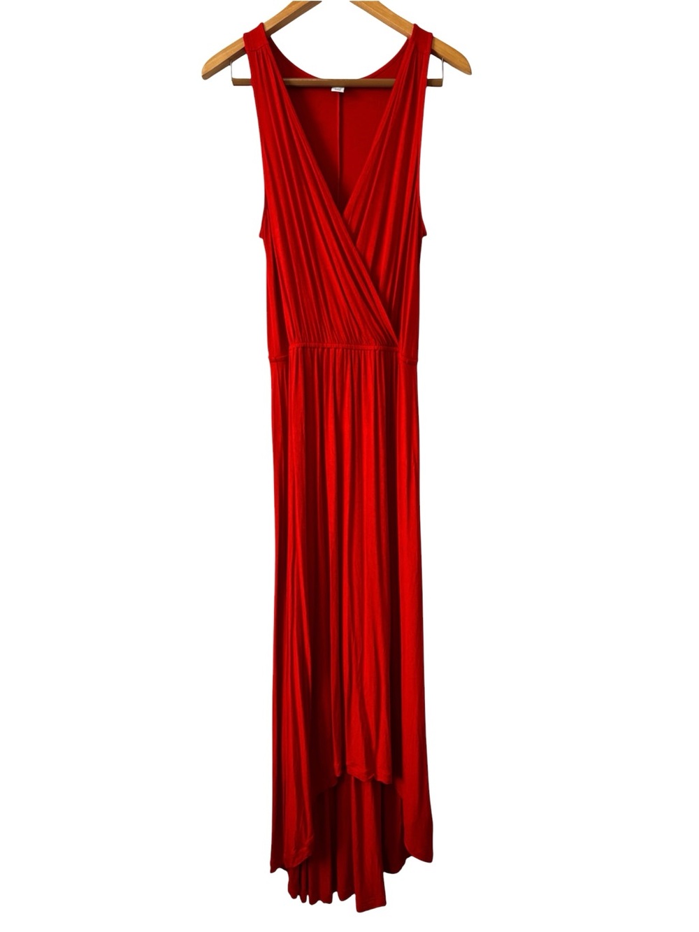 Old Navy Sleeveless Faux Wrap Hi-Lo Maxi Dress Size M Red Cocktail Summer